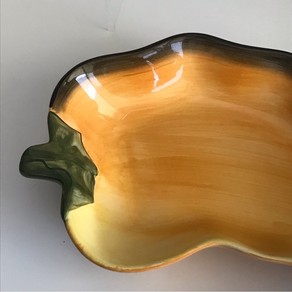 Clay Art of South San Francisco Hand-Painted Ceramic "Chili Pepper" Salsa Bowl - Picture 6 of 11